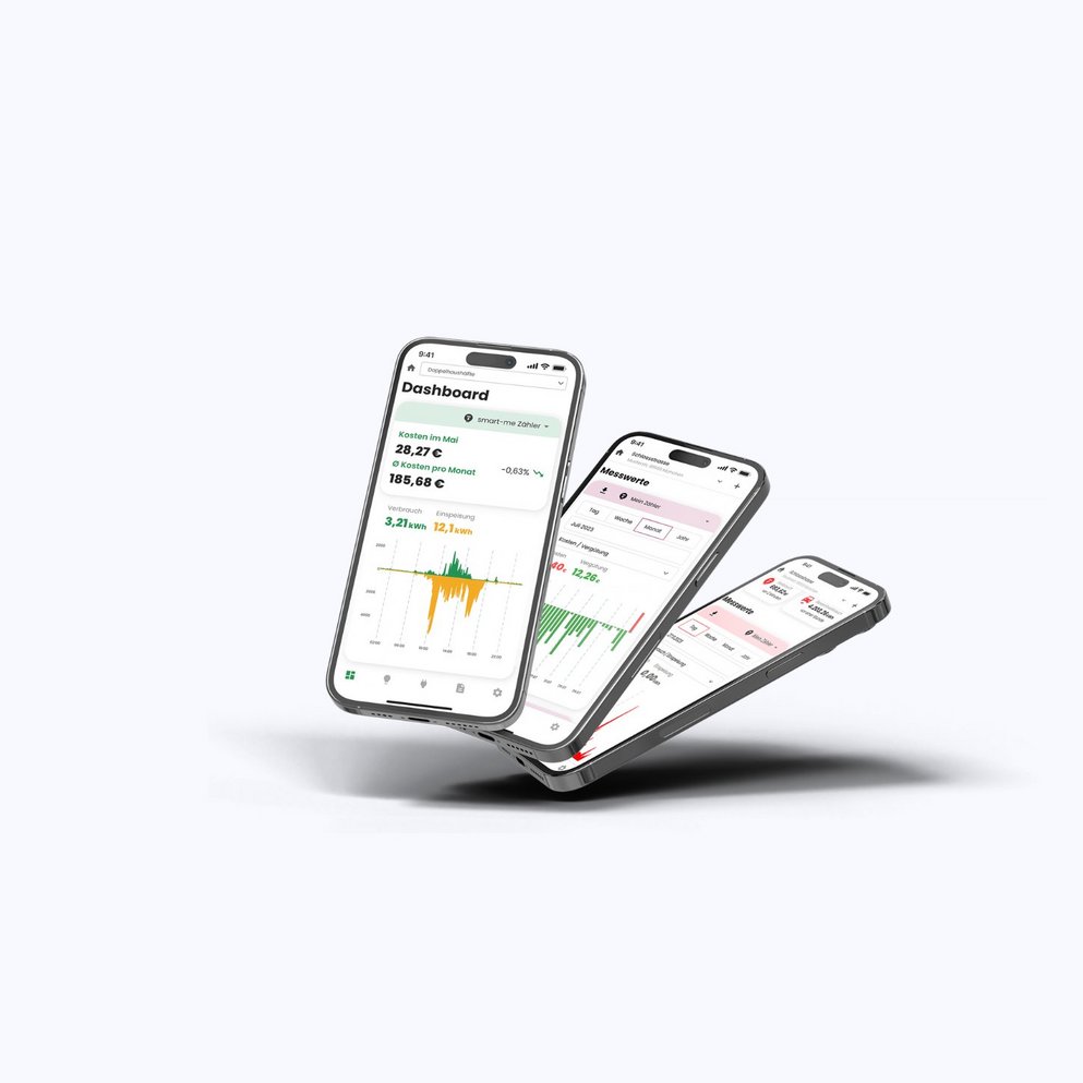 Handys mit verschiedenen Zählerfreunden App Ansichten Handys mit verschiedenen Zählerfreunden App Ansichten