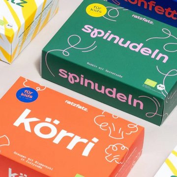 Verschiedene ratzfatz Produkte in bunten Designs Verschiedene ratzfatz Produkte in bunten Designs