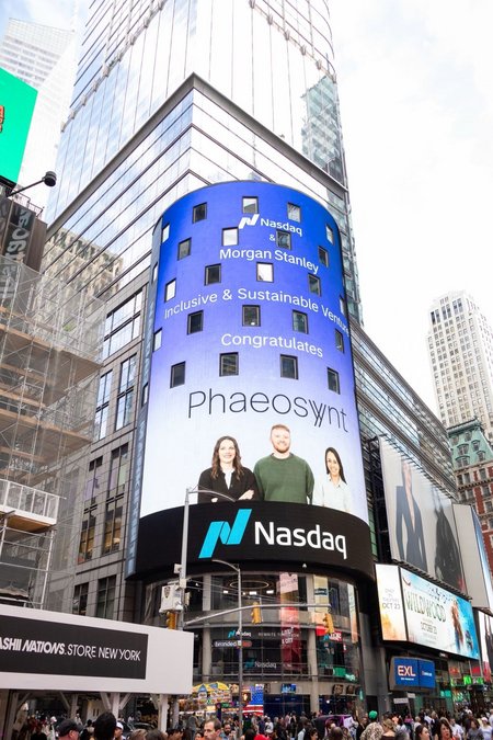 Schöne News aus unserem Portfolio: Phaeosynt wurde im Rahmen von Morgan Stanley Inclusive & Sustainable Ventures am Times Square g