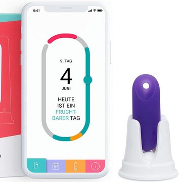 Trackle Sensor mit der dazugehörigen trackle Zyklus App  Trackle Sensor mit der dazugehörigen trackle Zyklus App