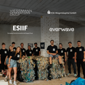 ein Bild des everwaves Team mit Logos der neu gewonennen Partner